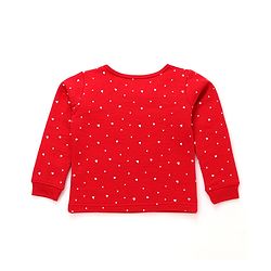 Pine Kids Cotton Knit Full Sleeves Thermal Vest & Pant Set with Floral Print - Navy Blue