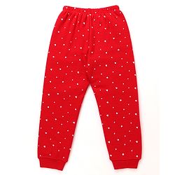 Pine Kids Cotton Knit Full Sleeves Thermal Vest & Pant Set with Floral Print - Navy Blue
