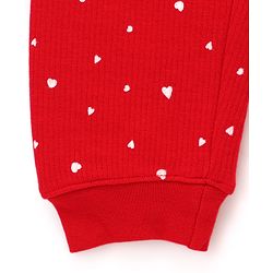 Pine Kids Cotton Knit Full Sleeves Thermal Vest & Pant Set with Floral Print - Navy Blue