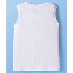 Pine Kids Knit Sleeveless Solid Colour Vests Pack Of 2 - White & Black