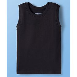 Pine Kids Knit Sleeveless Solid Colour Vests Pack Of 2 - White & Black