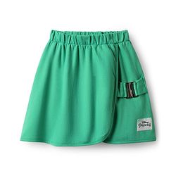 Pine Kids Disney Single Jersey Knit Oversized Half Sleeves Crop Top and Skirt with Disney Princess Graphics - Blue & Green