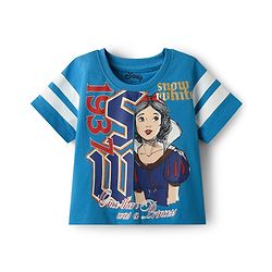 Pine Kids Disney Single Jersey Knit Oversized Half Sleeves Crop Top and Skirt with Disney Princess Graphics - Blue & Green