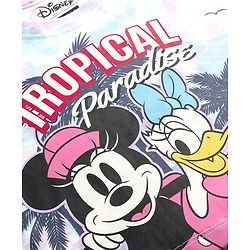 Pine Kids Disney 100% Cotton Oversize Drop Shoulder Half Sleeve Crop Top & Skirt With Disney Princess Graphics - Blue
