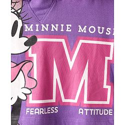 Pine Kids Disney 100% Cotton Oversize Drop Shoulder Half Sleeve Hooded T-Shirt & Shorts With Mickey Mouse Graphics - Multicolor