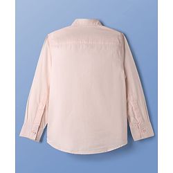 Pine Kids 100% Cotton Full Sleeves Solid Coloured Shirt With Inner T-Shirt - Peach