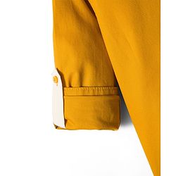 Pine Kids Cotton Woven Full Sleeves Solid Shirt - Dark Yellow
