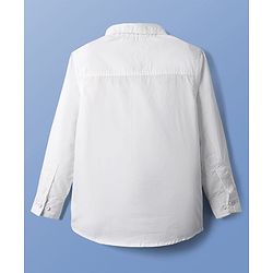 Pine Kids Cotton Woven Full Sleeves Color Block Shirt - White & Red