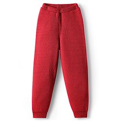 Pine Kids Knit Full Sleeves Solid Color Front Open Hooded Sweater Set - Red