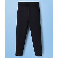 Pine Kids Cotton Knit Full Length Solid Colour Leggings Pack Of 2 - Black & White