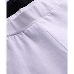 Pine Kids Cotton Knit Full Length Solid Colour Leggings Pack Of 2 - Black & White