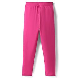 Pine Kids Cotton Knit Full Length Solid Colour Leggings Pack Of 2 - Pink & Purple