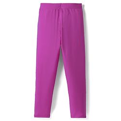 Pine Kids Cotton Knit Full Length Solid Colour Leggings Pack Of 2 - Pink & Purple