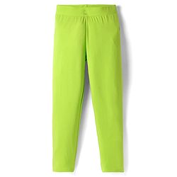 Pine Kids Cotton Knit Full Length Solid Colour Leggings Pack Of 2 - Pink & Lime Green