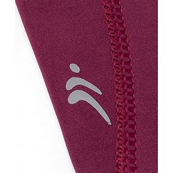 Pine Active Knit Full Length Solid Color Flared Leggings - Wine
