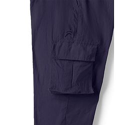 Pine Active Woven Full Length Ultra Light Crush Solid Cargo Pant - Navy Blue