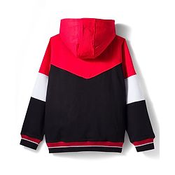Pine Kids Cotton Knit Full Sleeves Cut & Sew Hooded SweatJacket with Patch Detailing - Multicolor