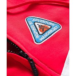 Pine Kids Cotton Knit Full Sleeves Cut & Sew Hooded SweatJacket with Patch Detailing - Multicolor