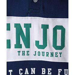 Pine Kids Cotton Knit Full Sleeves Cut & Sew Sweatshirt with Text Graphic - Green