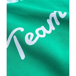 Pine Kids Cotton Knit Full Sleeves Sweatshirt With Front & Back Text Print - Green
