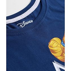 Pine Kids Disney Single Jersey Knit Half Sleeves T-Shirt with Cinderella Graphics - Blue