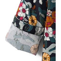 Pine Kids Cotton Woven Full Sleeves Shirt With Floral Print - Multicolour