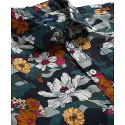 Pine Kids Cotton Woven Full Sleeves Shirt With Floral Print - Multicolour