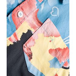 Pine Kids Cotton Woven Full Sleeves Printed Shirt - Light Blue