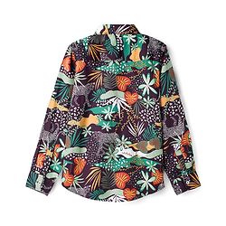 Pine Kids Cotton Woven Full Sleeves Shirt with Jungle Safari Print - Multicolor