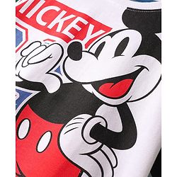 Pine Kids Disney Terry Knit Drop Shoulder Full Sleeves Sweatshirt With Mickey Mouse Graphics - Multicolor