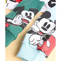 Pine Kids Disney Terry Knit Drop Shoulder Full Sleeves Sweatshirt With Mickey Mouse Graphics - Multicolor