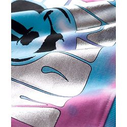 Pine Kids Disney Terry Knit Full Sleeves Tie & Dyed Hooded Sweatshirt With Mickey Mouse Graphics & Foil Print - Multicolour