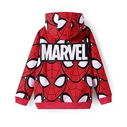 Pine Kids Marvel Terry Knit Full Sleeves Front Open Hooded Sweatjacket With Spiderman Jacket - Multi Colour