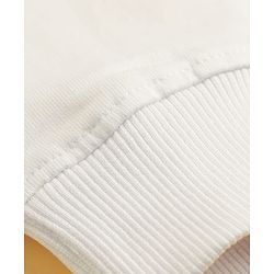 Pine Kids Cotton Knit Full Sleeves Hooded Sweatshirt With Text Print - White