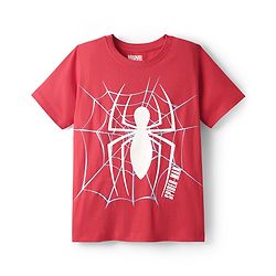 Pine Kids Marvel 100% Cotton Half Sleeves Shorts Night Suit With Spider Man Graphics - Red