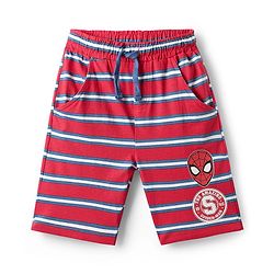 Pine Kids Marvel 100% Cotton Half Sleeves Shorts Night Suit With Spider Man Graphics - Red