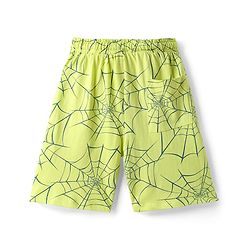 Pine Kids Marvel 100% Cotton Half Sleeves Shorts Night Suit With Spider Man Graphics - Lime Green