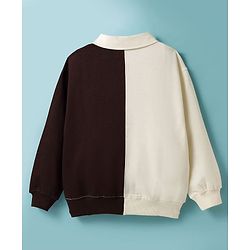 Pine Kids Cotton Knit Full Sleeves Cut & Sew Sweatshirt with Text Graphic - Multicolor