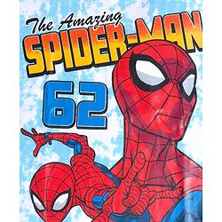 Pine Kids Marvel Single Jersey Knit Drop Shoulder Half Sleeves T-Shirt & Shorts Set with Spider Man Graphic - Blue