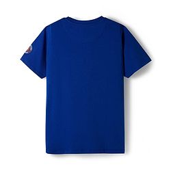 Pine Kids Marvel Single Jersey Knit Half Sleeves Cut & Sew T-Shirt with Spiderman Graphics - Blue