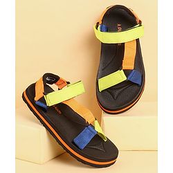 Pine Kids Velcro Closure Sandals - Orange & Blue