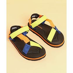 Pine Kids Velcro Closure Sandals - Orange & Blue