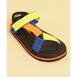 Pine Kids Velcro Closure Sandals - Orange & Blue