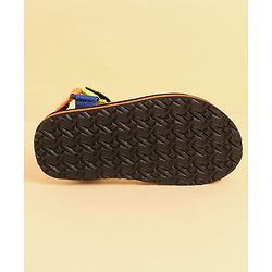 Pine Kids Velcro Closure Sandals - Orange & Blue