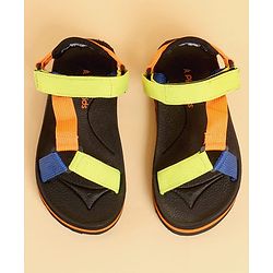 Pine Kids Velcro Closure Sandals - Orange & Blue