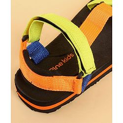 Pine Kids Velcro Closure Sandals - Orange & Blue