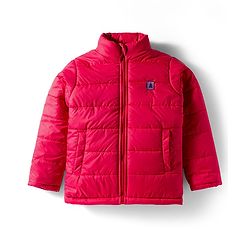 Pine Kids Woven Full Length Solid Padded Jacket - Navy Blue