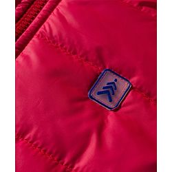 Pine Kids Woven Full Length Solid Padded Jacket - Navy Blue