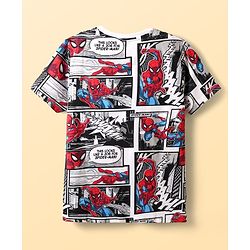 Pine Kids Marvel Single Jersey Knit Half Sleeves Co-ords Night Suit with Spider Man Graphics - Multicolor