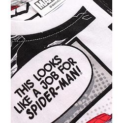 Pine Kids Marvel Single Jersey Knit Half Sleeves Co-ords Night Suit with Spider Man Graphics - Multicolor